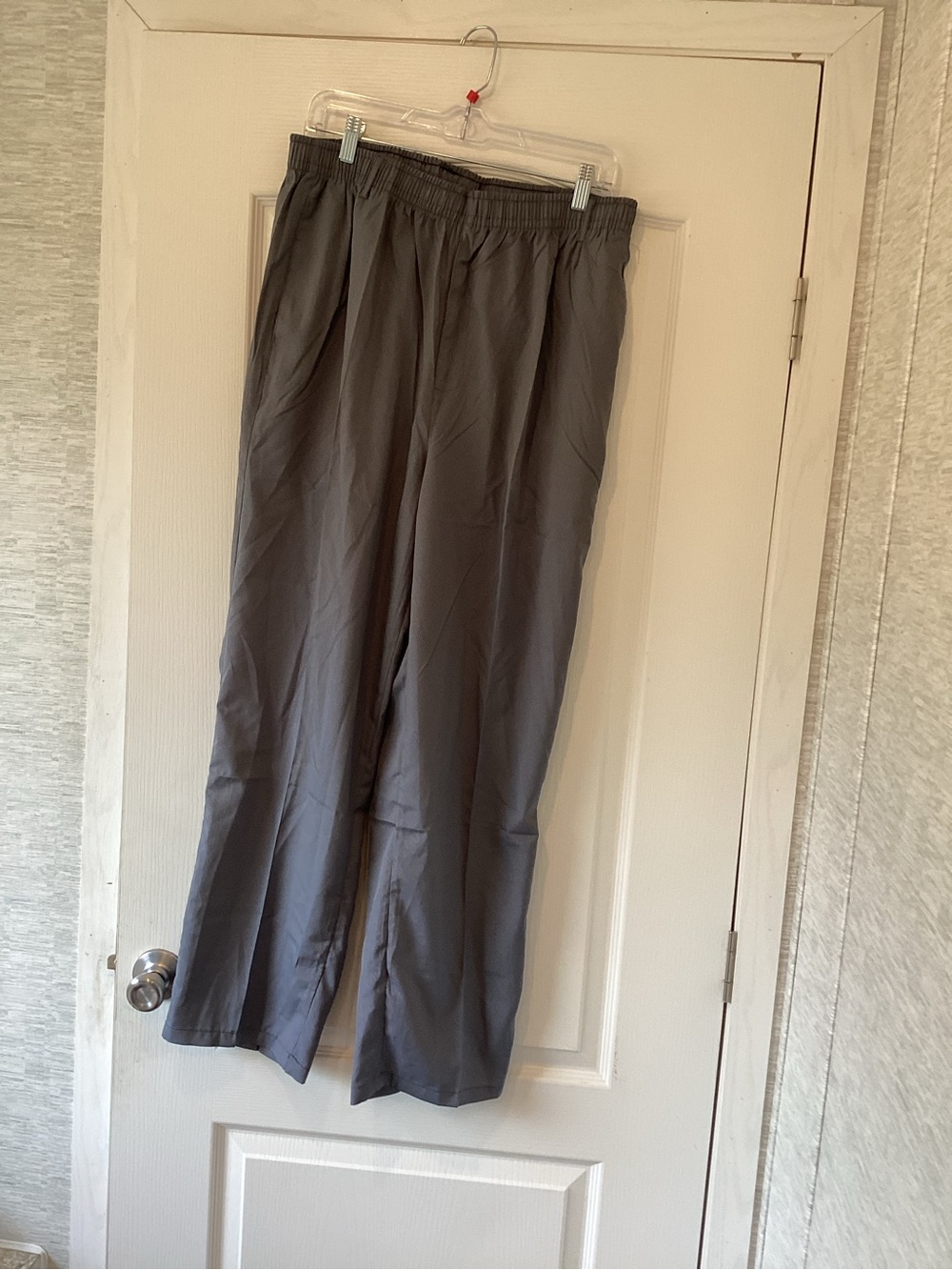 Men's Gray Elastic-Waist Casual Pants 5XL BNWT